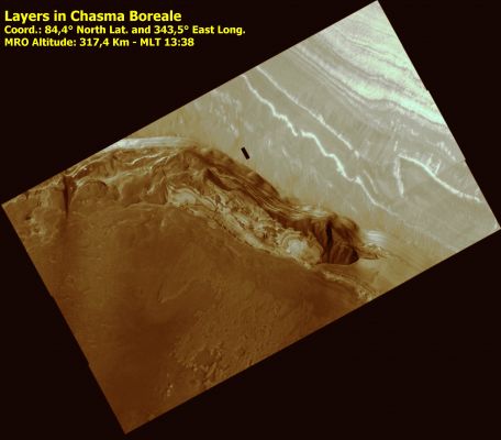 Icy North Polar Layers (natural colors)
nessun commento
Parole chiave: Mars from orbit - North Polar Layers