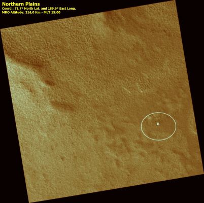 Another "Frozen Lake" in the Northern Plains? (1 - CTX Frame - False Colors; credits for the additional process. and color.: Dr Paolo C. Fienga - Lunexit Team)
nessun commento
Parole chiave: Mars from orbit - Vastitas Borealis Region