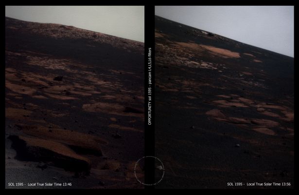 Lunch-time at Meridiani - Sol 1595 (possible Natural Colors; credits: Elisabetta Bonora - Lunexit Team)
Bellissimo, realistico, coerente: un Grande lavoro, un Grande "Educational".
Parole chiave: Martian Horizon - Meridiani Planum