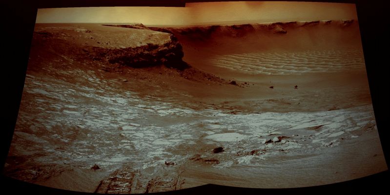 Victoria Crater: Partial Panorama - Sol 1637 (Tri-chromatic Version; credits: Dr G. Barca & Lunexit)
nessun commento
Parole chiave: Mars Panorama - Victoria Crater