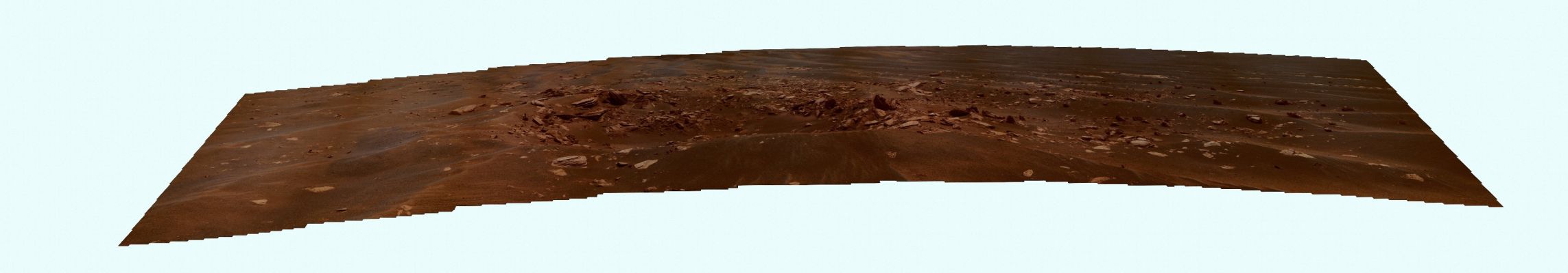 Nereus Crater - Sol 2011 (an Image-Mosaic in Absolute Natural Colors by Drr Marco Faccin and Paolo C. Fienga - Lunexit Team)
Nereus Crater: si tratta di un Cratere Secondario di modestissime dimensioni ripreso dal MER Opportunity quasi un anno e mezzo fa. 
Vi proponiamo questo fotomosaico in Colori Naturali Assoluti invitandoVi a metterlo a confronto con un analogo (si fa per dire...) lavoro svolto da tale Kenneth Kremer (a.k.a.: "Hortonheardawho", per chi frequentasse il Network "Flickr") il quale, come già a suo tempo notammo e stigmatizzammo, venne poi pubblicato sulla prestigiosa Rubrica "NASA - Picture of the Day".

Guardate, confrontate e poi giudicate Voi...

Parole chiave: Martian Surface - Craters - Nereus Crater