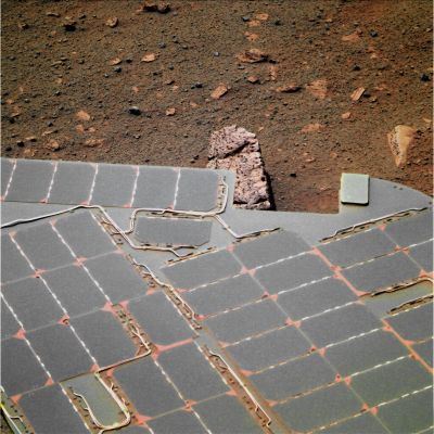 Solar Panel and Brown-Orange Soil, with Pebbles - Sol 2139 (Natural Colors; credits: Dr G. Barca - Lunexit Team)
nessun commento
Parole chiave: Spacecraft - MER Opportunity - Solar Panel and Surface