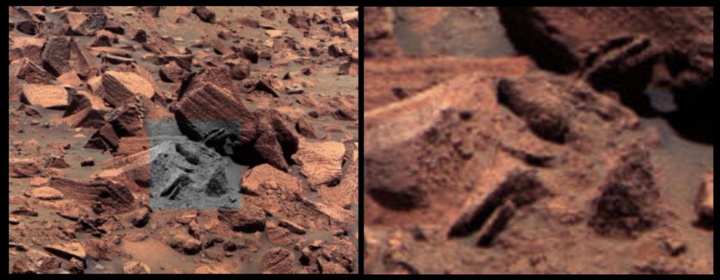 Like a "Cobra"... - Sol 2153/2154 and 2156 (an Image-Mosaic by Dr M. Faccin - Lunexit Team)
Sulle nostre pagine, inter alia, si parla anche - e soprattutto - di Anomalìe e di Singolarità. 

E allora che ne dite di questo "spuntone roccioso"???... 

Quali Processi Geologici e/o Atmosferici potrebbero averlo creato? 
E' - effettivamente - solo uno "spuntone di roccia"?

Domande, domande, domande... 
Parole chiave: Martian Surface - Extremely Controversial Surface Feature - The Cobra