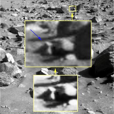 Extremely unusually-looking Surface Feature - Sol 2161 (CTX Frame and EDM - credits: Ivana Tognoloni - Lunexit Team)
...Si, certo, noi - per altro giustamente! - continuiamo a dirci e ripeterci che si tratta soltanto di rocce le cui forme sono curiose, ai limiti dell'assurdo però...a volte, anche su Marte, la Natura "esagera"!...

EccoVi, infatti, una nuova "Martian Oddity" - davvero straordinaria e singolare - che ci arriva dalla nostra sempre attenta e bravissima Amica a Partner, Ivana Tognoloni: Complimenti, OTTIMO "Occhio"!
Parole chiave: Martian Surface - Extremely Controversial Surface Feature - The Key