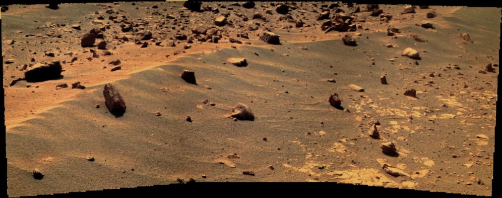 Orangish Rocks and Sands near Opportunity - Sol 2167 (Possible Natural Colors; credits: Dr M. Faccin - Lunexit Team)
nessun commento
Parole chiave: Martian Surface - Rocks of various Size and Shape