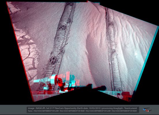 Rover Tracks - Sol 2177 (High-Def3D - credits: Dr Marco Faccin - Lunexit Team)
nessun commento
Parole chiave: High-Def-3D - Martian Surface - Meridiani Planum