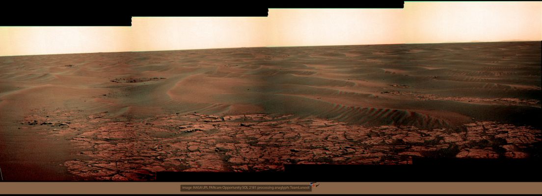 Horizon - Sol 2181 (High-Def-3dD and Natural Colors; credits: Dr M. Faccin - Lunexit Team)
nessun commento
Parole chiave: 3D - Mars - Surface
