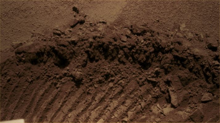 Deep Rover Track - Sol 2296 (Absolute Natural Colors; credits for the additional process. and color.: Dr Paolo C. Fienga - Lunexit Team)
nessun commento
Parole chiave: Martian Surface - Rover Tracks