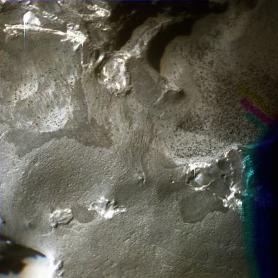 Deep inside the Iron Meteorite - Sol 2371 (Natural Colors; credits for the additional process. and color.: Elisabetta Bonora - Lunexit Team)
Nota Lunexit: evidentissimi, in questa splendida elaborazione della nostra Elisabetta Bonora, alcuni image-artifacts da sovrasaturazione i quali ci dimostrano la natura metallica della roccia ripresa.
Parole chiave: Microscopic Imager - Iron Meteorite