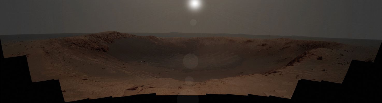 Santa Maria Crater in Absolute Natural Colors - Sol 2453 and 2454 (an Image-Mosaic by NASA/JPL-Caltech - Cornell; credits for the additional process. and color.: Dr Paolo C. Fienga - Lunexit Team)
nessun commento
Parole chiave: Martian Surface - Craters - Santa Maria Crater