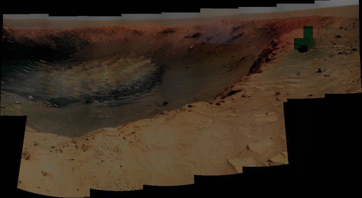 Some Martian Vision: Santa Maria Crater (L2, L5, L7 Filters + MULTISPECTRUM; credits for the additional process.: Elisabetta Bonora and Paolo C. Fienga - Lunexit Team)
nessun commento
Parole chiave: Martian Surface - Craters - Santa Maria Crater