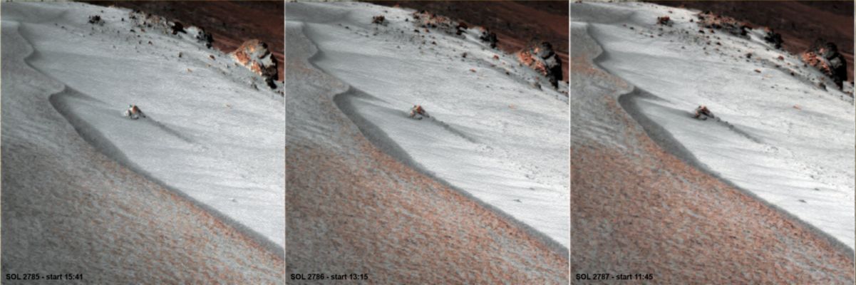 The "White Wave" - Soles 2785 - 2789 (RAW Natural Colors; credits for the additional process. and color.: Elisabetta Bonora and Marco Faccin - Lunexit Team)
nessun commento
Parole chiave: Martian Surface - The "White Wave" - Proximities of Endeavour Crater Rim