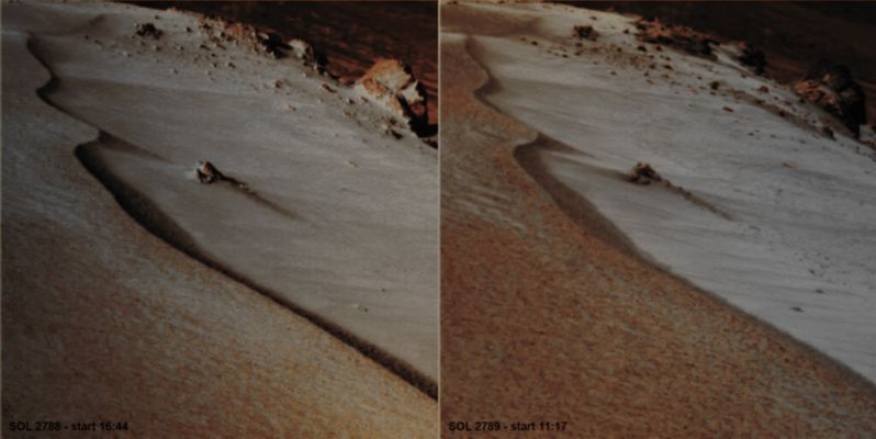 The "White Wave" - Soles 2785 - 2789 (Absolute Natural Colors; credits for the additional process. and color.: Elisabetta Bonora and Marco Faccin - Lunexit Team)
nessun commento
Parole chiave: Martian Surface - The "White Wave" - Proximities of Endeavour Crater Rim