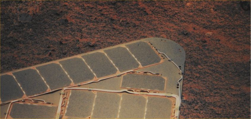 Solar Panel and Surface - Sol 2793 (Absolute Natural Colors; credits for the additional process. and color.: Drr Gianluigi Barca and Paolo C. Fienga - Lunexit Team) 
nessun commento
Parole chiave: Spacecrafts - MER Opportunity - Solar Panels and Surface