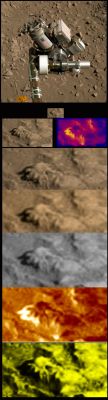 The "Martian Crab" (by Dr Marco Faccin)
Dal sempre eccezionale occhio del Dr Faccin, ecco un curiosissimo esempio di Unusual Surface Feature, che noi abbiamo battezzato "Granchio".
Che cos'è?
E' il frutto di rilievi inusuali ed ombre ingannevoli?
E' il frutto di un'associazione logica e visiva azzardata?
E' un fossile, magari?

Le possibili risposte sono tante e, quindi, Voi scegliete quella che più Vi piace ma, nel farlo, ricordate che, su Marte, i quantitativi di "Singolarità Superficiali" rilevate hanno - ormai da molto tempo - superato le soglie della Razionalità e del Buon Senso. 

E quindi, se anche il 99% delle Singolarità Superficiali sino ad oggi rilevate (fra pseudo-rocce, possibili artifacts e rilievi inesplicabili vari) fossero "sviste", a questo punto almeno un (misero, ma MOLTO SIGNIFICATIVO) 1% di Realtà Oggettiva, in tutto questo materiale, dovrebbe esserci.

Non credete?!? ... E complimenti, come sempre, a Marco Faccin!
Parole chiave: Martian Surface - Anomalous Surface Feature - The Crab