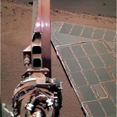Cables, Solar Panel and Surface - Sol 2811 (Natural Colors; credits for the additional process. and color.: Dr Gianluigi Barca - Lunexit Team) 
nessun commento
Parole chiave: Spacecrafts - MER Opportunity - Cabling and Solar Panels