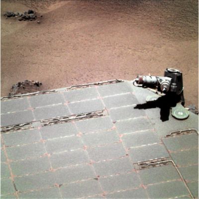 Solar Panel and Surface - Sol 2811 (Natural Colors; credits for the additional process. and color.: Dr Gianluigi Barca - Lunexit Team) 
nessun commento
Parole chiave: Spacecrafts - MER Opportunity - Solar Panels and Surface