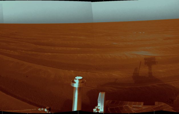 Setting Sun, with brown-orange Sands and a pale-blue Sky (elab. Lunexit)
Interpretazioni...
Parole chiave: Martian Horizon - Meridiani Planum