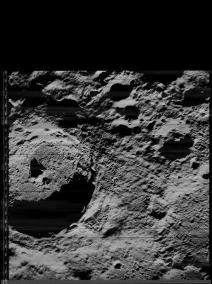 Original Lunar Orbiter - Frame LO5-5127m - Tycho Crater
Spacecraft Position: 

Altitude:	214,41 Km
Latitude:	   41,18° South
Longitude: -11,46° East

Principal Point:

Latitude:	   41,72° South
Longitude: -11,53° East

Illumination Data:

Sun Azimuth:	                79,69°
Solar Incidence Angle:	80,76°
Emission Angle:	                  4,98°
Phase Angle (Sun-Spacecraft-Tycho):	79,44°
Parole chiave: The Moon from orbit - Craters - Tycho