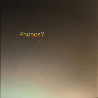 In the Sky over Vastitas Borealis... - Sol 6 (MULTISPECTRUM; credits: Lunexit)
M.L.S.T. (Mars Local Solar Time): 12:59:34
Camera Elevation: 83,7873°
Azimuth: 208,49°

Parole chiave: Martian Sky - Phobos?