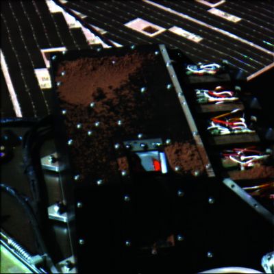 Solar Panels and Scoop - Sol 39 (natural colors; credits: Dr G. Barca)
nessun commento
Parole chiave: Spacecraft - Phoenix Lander - Scoop with dirt and Solar Panels