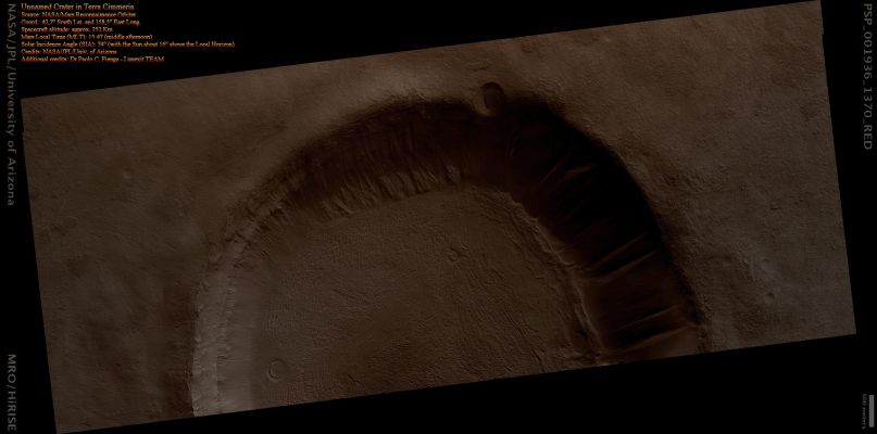 Unnamed Crater in Terra Cimmeria (Absolute Natural Colors; credits for the additional process. and color.: Dr Paolo C. Fienga - Lunexit Team)
nessun commento
Parole chiave: Mars from orbit - Craters - Unnamed Crater - Terra Cimmeria Region