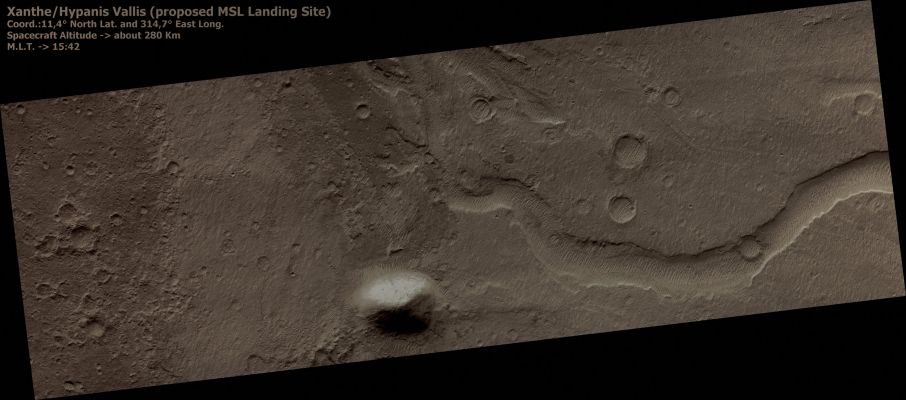 Possible MSL Landing Site between Xanthe Terra and Hypanis Vallis (Absolute Natural Colors; credits for the additional process. and coloring: Dr Paolo C. Fienga - Lunexit Team)
nessun commento
Parole chiave: Mars from orbit - Possible MSL Landing Site
