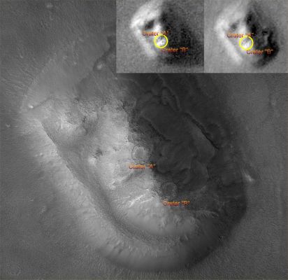 As Time Goes By... (an Image-Mosaic by Riccardo Giuliani and Paolo C. Fienga - Lunexit Team)
Quando si parla della "Face on Mars" si rischia sempre di dire delle sciocchezze oppure di scontentare qualcuno. Il motivo? E' presto detto: se si opta, anche solo blandamente, per l'idea e le tesi del Dr Richard Hoagland, allora si viene bollati per stupidi ed incompetenti (se non addirittura per "complottisti", ossìa "individui che agiscono in malafede"); se invece si ritiene e definisce la (comunque controversa) configurazione superficiale di Cydonia come un "prodotto della Natura" (una "butte", insomma, o "collina a ceppo" - come ne abbiamo anche sulla Terra), ecco che si viene subito eticchettati come "miopi" e "chiusi" (oppure - magari - come "complottisti alla rovescia", ossìa individui che sostengono le posizioni della Scienza "Ufficiale" e della NASA "a prescindere" e comunque in malafede - ergo anche quando esse investono tematiche aventi una natura oltremodo complessa, dai contorni non nitidi e comunque - e se non altro per il momento - indefinibile).

La posizione "Ufficiale" di Lunexit la conoscete, ma Ve la ripetiamo (a scanso di equivoci): secondo noi (fatto comunque salvo qualche blando dissidio "interno" - nel senso che il Gruppo Lunexit non è/non si trova, su questo Tema, unanimemente d'accordo), la Sfinge di Cydonia è un RILIEVO NATURALE e quanto sostenuto - da quasi trentacinque anni a questa parte - dal Dr Hoagland è (sostanzialmente) il prodotto di una STRATEGIA COMMERCIALE.

Ciò premesso, a noi fa sempre piacere osservare e riprendere, nel tempo, dei Temi particolarmente cari ai nostri Lettori e quindi, traendo spunto dalle riflessioni operate dal nostro Amico e Partner, Riccardo Giuliani, ecco che Vi proponiamo questo mini-collage che ci mostra l'ENORME DIFFERENZA (in termini di puro "Impatto Visivo") che esiste tra i frames originali Viking Orbiter One ed un frame Mars Reconnaissance Orbiter.

La domanda che ci si pone, ora, è semplice: questa ENORME DIFFERENZA è REALE (ossìa "fisicamente", in circa 35 anni, la "Face on Mars" è cambiata in maniera radicale) oppure NON lo è (il che significa che la differenza percepita è frutto - inter alia - della diversa qualità - soprattutto ma non solo - dei frames Viking rispetto ai frames MRO)?

Allora: secondo noi questa problematica, in fondo (e viste le sue implicazioni ed i suoi risvolti) non la si può - semplicemente - esaurire attraverso Logiche prettamente e/od esclusivamente Tecniche. 
Questo vuol dire che ogni riferimento fatto per spiegare la diversità di "Impatto Visivo" tra i frames Viking One ed i frames MRO (o anche MGS, Odyssey e Mars Express, se volete) il quale trovi le sue radici in elementi quali: la diversità di altezza rispetto al suolo esistente fra le diverse riprese, i differenti Angoli di Incidenza Solare (ergo le - profondamente - diverse Geometrie di Illuminazione), la diversa "qualità" delle ottiche adottate et sim. è un riferimento CORRETTO e RAZIONALE MA INSUFFICIENTE (a nostro parere) PER SPIEGARE LA RADICALE DIVERSITA' ESISTENTE TRA LA FACE ON MARS così come fu riresa dal Viking Orbiter One rispetto al medesimo rilievo ripreso dalle Sonde MGS, MRO, Odyssey e Mars Express, QUALORA LE CONDIZIONI GEODINAMICHE di Marte sìano effettivamente quelle ormai canonizzate dalle Scienze (Planetarie) Convenzionali.

ATTENZIONE: qui non stiamo "accusando" la NASA di aver manipolato i dati disponibili (come invece fa Hoagland da almeno tre decenni)! Stiamo solo dicendo che esiste una diversità talmente grande tra la "Face " del 1976 e quella dei nostri giorni (diciamo la Face ripresa soprattutto dalle Sonde MGS ed MRO) che l'eventualità per cui possa essere effettivamente avvenuto un sostanziale mutamento "fisico" del rilievo negli ultimi 35 anni, NON PUO' ESSERE ESCLUSA A-PRIORI. 
Questo approccio, ovviamente, non vale a riconoscere alla "Face" una Matrice Artificiale, ma serve a riprendere e rivalutare, con maggiore apertura - ma sempre con cautela ed attenzione - le dinamiche atmosferiche e geologiche Marziane le quali, a nostro avviso, potrebbero essere BEN DIVERSE (nel senso di MAGGIORMENTE ATTIVE) da quanto sino ad oggi ipotizzato e/o comunemente ritenuto.

Che poi la "Sfinge di Cydonia" è e rimarrà - chissà ancora per quanto tempo - un "Pilastro" nell'Immaginario Collettivo che vuole Marte come un Pianeta un tempo abitato da Creature Umanoidi, è un fatto sul quale riteniamo che nè la NASA, nè nessun'altra Istituzione Scientifica più o meno famosa ed accreditata (Lunexit inclusa) potrà giungere a mettere la parola "fine" sintanto che non verranno mandati degli Uomini sul Pianeta Rosso e quindi non verrà messa l'Umanità intera, tramite quegli Uomini, in condizioni di "verficare direttamente e personalmente".

Per concludere: se vogliamo restare razionali, allora diciamo che, usando quale riferimento per le nostre riflessioni le Scienze Planetarie, i dati da considerare ai fini dell'effettuazione di un'analisi comparativa sono - nel caso di specie - dei "dati fisici" e noi abbiamo ritenuto di individuarli in un paio di crateri che, evidenziati dal bravo Riccardo Giuliani nei frames Viking, abbiamo poi identificato anche nel frame MRO. 
Anche i bordi della collina - nonostante le differenti Geometrie di Illuminazione sussistenti tra i diversi frames - mostrano l'esistenza di segni di profonda coerenza e questo fatto vuol dire, in parole poverissime, che il rilievo ripreso dal Viking One nel 1976 e quello ripreso dalla Sonda MRO nel 2009 e nel 2010, è ASSOLUTAMENTE LO STESSO.
Ma che altri dettagli superficiali, sebbene sfuocati e sgranati (ma comunque isolabili ed identificabili) nei frames Viking SEMBRANO NON TROVARE CORRISPONDENZA (soprattutto) nei frames MGS ed MRO, è pure un fatto da considerare e da valutare.

Ma NON (e così ripetiamo e chiudiamo il discorso) per giungere a dimostrare l'indimostrabile, e cioè che la "Face on Mars" è un manufatto; bensì per provare a dimostrare un dato che - secondo noi - è da tempo evidente, e cioè che l'Ambiente Marziano è ancora (in parte) DINAMICO. I profili cambiano, e con essi cambia l'apparenza dei luoghi e di tutto quanto li compone e contraddistingue.

Se le speculazioni e le teorizzazioni (anche le più azzardate) del Dr Hoagland si fossero fermate a sancire questo dato, tanto razionale quanto evidente, tutti noi avremmo avuto un sincero e concreto rispetto per il suo lavoro. 
Ma quando la speculazione scientifica diventa un semplice strumento per ingrassare le proprie tasche, creando nel contempo disinformazione ed ignoranza (Dio ci salvi, che ce n'è già troppa in giro!), allora bisogna avere anche il coraggio di dire "no, non va bene".

Un Grazie di Cuore a Riccardo Giuliani per lo spunto e per le immagini; un Grazie a Voi, se avete letto tutto sino alla fine...
Parole chiave: Mars from orbit - Cydonia Mensae - "The Face on Mars"