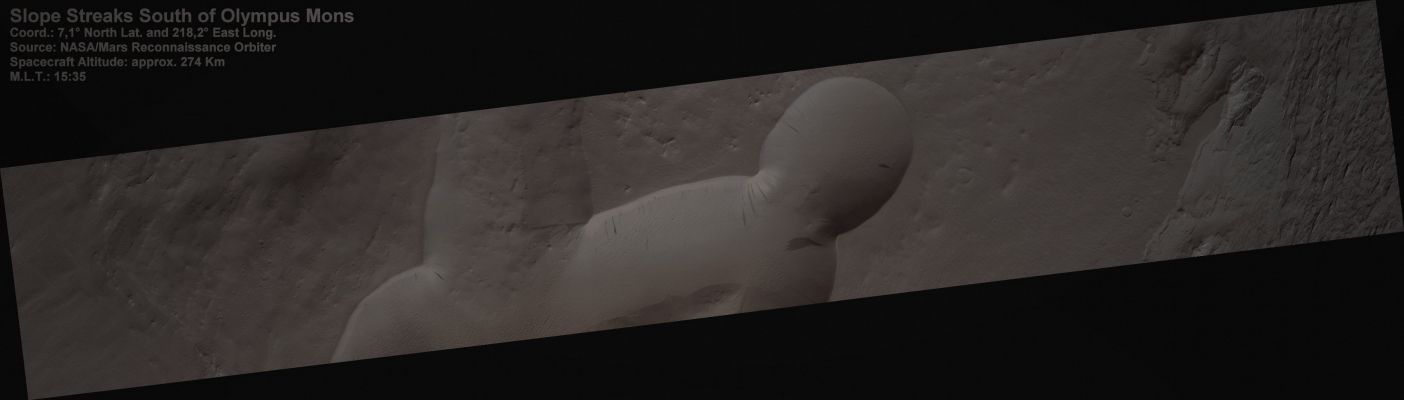 Slope Streaks on Collapse Pits (CTX Frame - Absolute Natural Colors; credits: Dr Paolo C. Fienga - Lunexit Team)
nessun commento
Parole chiave: Mars from orbit - Collapse Features