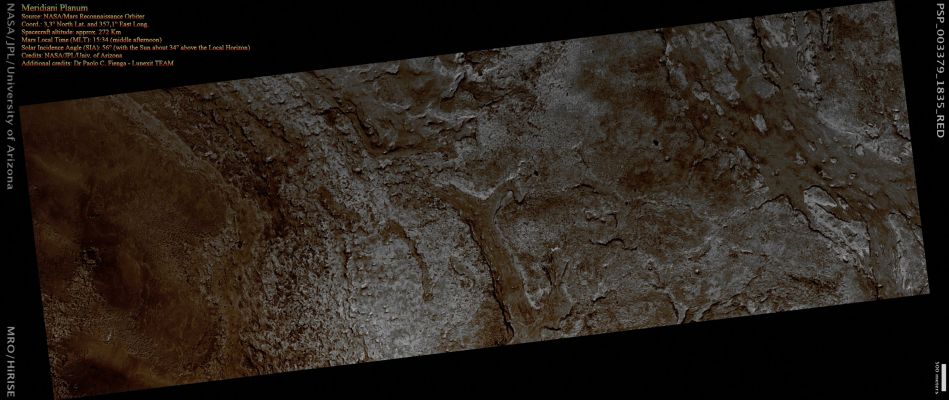 Meridiani Planum (Natural Colors; credits for the additonal process. and color.: Dr Paolo C. Fienga - Lunexit Team)
nessun commento
Parole chiave: Mars from orbit - Meridiani Planum