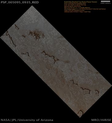 South Polar Residual Cap (Absolute Natural Colors; credits for the additional process. and color.: Dr Paolo C. Fienga - Lunexit Team)
nessun commento
Parole chiave: Mars from orbit - South Polar Features - Swiss-Cheese Terrain