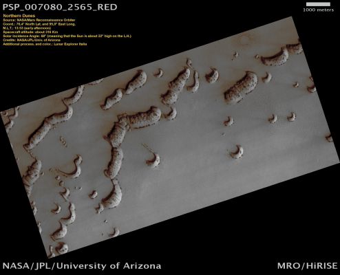 South Polar Dunes (Natural Colors; credits: Lunar Explorer Italia)
nessun commento
Parole chiave: Mars from orbit - South Polar Regions - Dunes