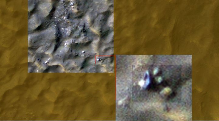The "Sun-Door" (extra-detail mgnf n. 2 - credits: Dr M. Faccin)
nessun commento
Parole chiave: Mars from orbit - Extremely Unusual Surface Feature - The Sun-Door