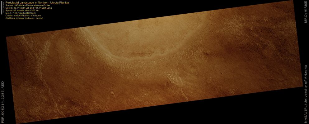 Periglacial Landscape in Northern Utopia Planitia (Saturated Natural Colors; credits for the additional process. and color.: Dr Paolo C. Fienga - Lunexit Team)
nessun commento
Parole chiave: Mars from orbit - Periglacial Features