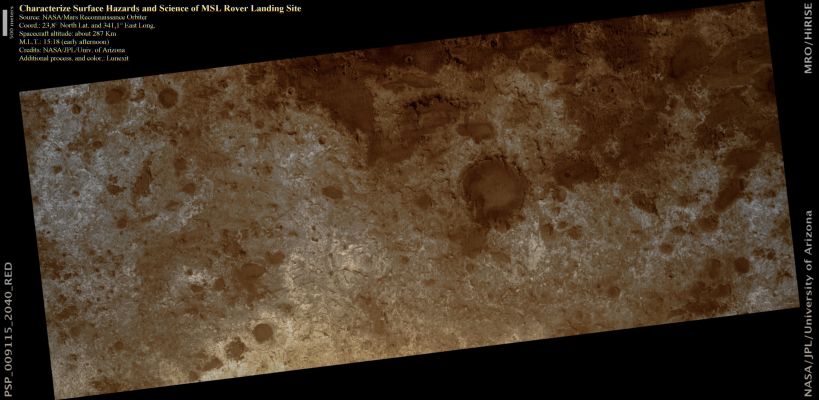 Characterize Surface Hazards and Science of Possible MSL Rover Landing - Mawrth Vallis (natural colors; credits: Lunexit)
nessun commento
Parole chiave: Mars from orbit - Mawrth Vallis Region