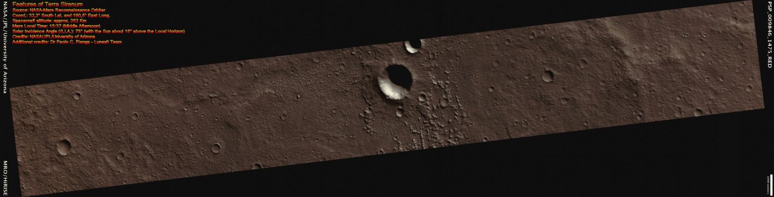 Features of Terra Sirenum (Natural Colors; credits for the additional process. and color.: Dr Paolo C. Fienga - Lunexit Team)
nessun commento
Parole chiave: Mars from orbit - Terra Sirenum Region