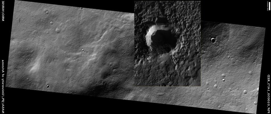 Shadows on the Terminator: do you see the difference?
Come da titolo: la differenza tra il frame NASA/MRO "panoramico" a risoluzione media (o medio-bassa) e l'inset in JP-2000 la vedete? 
Ecco: se la "differenza" la vedete - ed è ovvio che la vedete - sappiate che è proprio in essa che si  trova la linea di confine fra il Lavoro (ingrato e squattrinato) di Ricercatori "Free" e quello (facile ed estremamente prezzolato) di "pseudo-scienziati cialtroni".

Meditate, gente, meditate...
Parole chiave: Mars from orbit - Hellas Planitia Region