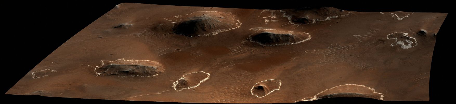 Light-Toned Rock Exposures in Noctis Labyrinthus OR Salty "Outlines"? (Perspective View - Natural Colors; credits: Dr M. Faccin)
nessun commento
Parole chiave: Mars from orbit - Noctis Labyrinthus