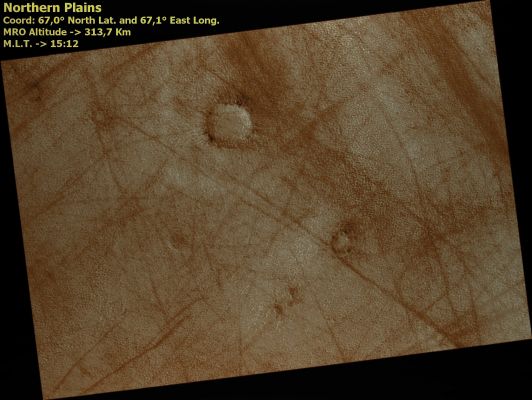 Dust Devils' Tracks on the Northern Plains (possible True Colors; credits: Lunar Explorer Italia)
nessun commento
Parole chiave: Mars from orbit - Vastitas Borealis Region