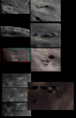 Rocky Outcrop on 433-Eros: the Closure (Image-Mosaic + High-Def3D + Natural Colors Image - credits: Dr Marco Faccin - Lunexit Team)
Closure: in American-English significa "chiusura". Ma una "chiusura" nel senso più completo ed assoluto. 
Una "chiusura" intesa come la fine di ogni discussione, di ogni dibattito, fine di ogni dubbio e, talvolta, la "closure" è intesa anche come la fine di ogni aspettativa e/o speranza. 
Nella Vita, in fondo, ognuno di noi ha le proprie vicissitudini e le proprie partite "aperte" e, se ci pensate bene, quando arriva la "closure", è sempre e comunque un bene. 
E' un sollievo.
Talvolta una delusione, altre volte una gioia, ma sempre e comunque si tratta di una "liberazione".
Per tutti.

Sulla vicenda di 433-Eros e della sua maggiore pseudo-Anomalìa (la cosiddetta "parabola"), Lunar Explorer Italia ha finalmente trovato la sua "closure". 

Tutta la querelle - ormai parecchio datata - era nata da una serie di (a nostro parere azzardatissime e assai poco sostanziabili) speculazioni fatte su una coppia di orribili frames, entrambi a bassa risoluzione. 
Ne sono state dette di tutti i colori (ivi inclusa la più grossa stupidata mai sentita, e cioè:"...è un pezzo di un vettore Saturno V...") e ne sono state scritte (da noi e non solo da noi) anche di peggio.

Ok, va bene: acqua passata.

Ma tutto è nato, lo ripetiamo, da due, ORRIBILI, immagini in Low Resolution.

Oggi, dopo aver localizzato il dettaglio controverso (che giace, sull'Asteroide 433-Eros, a circa 11,54° di Latitudine Nord ed a circa 255° di Longitudine Est), Ve ne proponiamo una serie di versioni (sia in Normal 3D, che in High-Def-3D, nonchè in formato FITS, Alta Definizione - ed ovviamente calibrated and deblurred) che lo riprendono da ogni angolazione ed Angolo di Fase possibile e disponibile.
E quello che è cominciato da un'immagine, secondo noi dovrebbe finire con un'immagine (o una serie di immagini).

E sicuramente, la vexata quaestio finisce - una volta per tutte - per il Gruppo Lunar Explorer Italia: la "parabola", purtroppo, non esiste. 

Esiste un boulder (un macigno, insomma) a forma rettangolare, parzialmente interrato, che, in particolari condizioni di illuminazione ed in accordo ad uno specifico Angolo di Fase (che, Vi ricordiamo, è l'angolo disegnato dal Sole, il corpo/il rilievo ripreso e la Sonda che riprende), assomiglia ad una sorta di cono rovesciato sul suo lato lungo.
Ma, come potete vedere bene nelle tante immagini che Vi proponiamo, si tratta solo di un'illusione, poichè il rilievo controverso è - effettivamente - di forma rettangolare e giace coricato sul suo lato maggiore.

Il Sig. Pilolli, l'Autore della "scoperta", sebbene si fosse registrato su Lunexit, non è mai intervenuto sulla questione (purtroppo) e, come da Regolamento Interno Lunar Explorer Italia, dopo 45 giorni di inattività è stato cancellato (e non si è mai più registrato); il Dr Architetto Vincenzo Di Gregorio (uno dei più convinti sostenitori dell'Ipotesi Esotica del rilievo), è stato ospitato sulle nostre pagine (su TruePlanets, per l'esattezza), dove ha potuto esprimere la Sua opinione attraverso uno scritto che, se non altro per la Logica e lo Spirito che lo animavano, è comunque piaciuto a molti.

Noi, con le buone o le meno buone maniere, abbiamo espresso la nostra opinione a più riprese ed ora, questa opinione (che riteniamo essere Informata al 100%) la sostanziamo con tutte le nuove immagini che, sempre a nostro avviso, lasciano pochissimo spazio (se ne lasciano ancora...) ad ulteriori disfide speculative e dialettiche.

Che dire? Sappiamo benissimo che ci saranno ancora parole e pensieri riguardo il Mistero (vero o presunto) di 433-Eros, ma la questione, se non altro per noi, è chiusa (non si può andare avanti all'infinito a discutere su qualcosa che le immagini, per altro, NON mostrano...).

Un nostro Senior Partner a vecchio Amico - Lorenzo Leone (alias "Anakin") -, parlando di questa storia, ci ha scritto un pensiero bellissimo, che Vi riportiamo integralmente:"...Scoprire che strani reperti - parabole, statue, cupole o edifici veri e propri - sono, in realtà, solo dei massi e delle comuni rocce, può far paura tanto quanto la più vera delle Verità. 
Significherebbe che noi siamo soli. 
E quell'unica Speranza, riposta in quel centimentro del nostro cuore che vorrebbe ci fosse qualcuno pronto a salvarci da un mondo che giorno dopo giorno va incontro alla sua rovina, svanirebbe nel nulla come un miraggio.
Per qualcuno, forse, credere che quel masso sia una parabola, è la forza per andare avanti ogni giorno, sperando che la vita non sia proprio così come sembra...".

A queste riflessioni, bellissime, è stato risposto che "...E' vero. Ma solo la Verità, alla fine, rende realmente liberi..".

E la Verità, lo sappiamo benissimo, a volte può non piacere. 
Talvolta a noi, talvolta ad altri...

Ed è con questi pensieri che noi, forse un pò più poveri e più soli (dentro), ma certo fieri e consapevoli del Valore che possiede il duro e difficilissimo Lavoro che abbiamo svolto e continuiamo a svolgere, Vi salutiamo...

Da 433-Eros, passo e chiudo. - Dr Paolo C. Fienga (Lunexit - Presidente e Socio Fondatore)
Parole chiave: 433-Eros