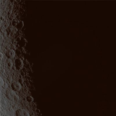On Rhea's Terminator (natural colors: elab. Lunexit)
Caption NASA:"W00034589.jpg was taken on August 30, 2007 and received on Earth August 30, 2007. The camera was pointing toward RHEA that, at the time, was approximately 17.527 Km away, and the image was taken using the CL1 and CL2 filters. 
This image has not been validated or calibrated".
Parole chiave: Saturn's Moons - Rhea