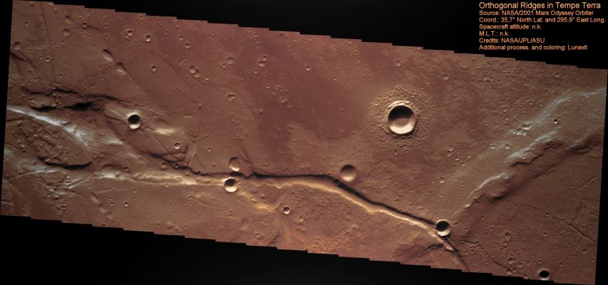 Ridges in Tempe Terra (Absolute Natural Colors; credits for the additional process. and color.: Dr Paolo C. Fienga - Lunexit Team)
nessun commento
Parole chiave: Mars from orbit - Tempe Terra Region