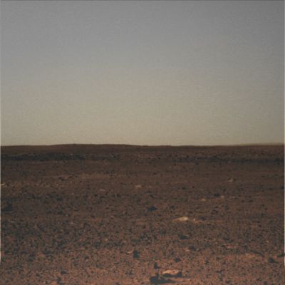 Good-Afternoon Mars! - Sol 1 (MULTISPECTRUM; credits: Lunexit)
Caption NASA:"Left Panoramic Camera (PanCam) Non-linearized Downsampled EDR acquired on Sol 1 of Spirit's mission to Gusev Crater at approximately 16:40:28 Mars Local Solar Time (MLST or MLT); camera commanded to use Filter 6 (482 nm)". 
Parole chiave: Martian Horizon - Gusev Crater - Landing Site