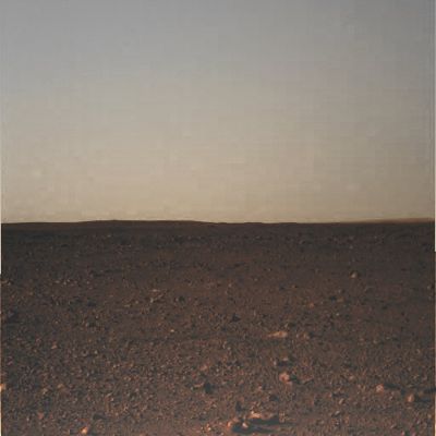 Good-Afternoon Mars! - Sol 1 (MULTISPECTRUM; credits: Lunexit)
Caption NASA:"Left Panoramic Camera (PanCam) Non-linearized Downsampled EDR acquired on Sol 1 of Spirit's mission to Gusev Crater at approximately 16:40:28 Mars Local Solar Time (MLST or MLT); camera commanded to use Filter 6 (482 nm)". 
Parole chiave: Martian Horizon - Gusev Crater