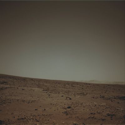 Horizon and Sky at Gale - Sol 60 (Absolute Natural Colors; credits for the additional process. and color.: Dr Paolo C. Fienga/Lunar Explorer Italia/Italian Planetary Foundation) 
Frame taken at 11:34:19 Mars Local Solar Time
Parole chiave: Martian Horizon - Gale Crater - Surface, Inner Rim and Sky