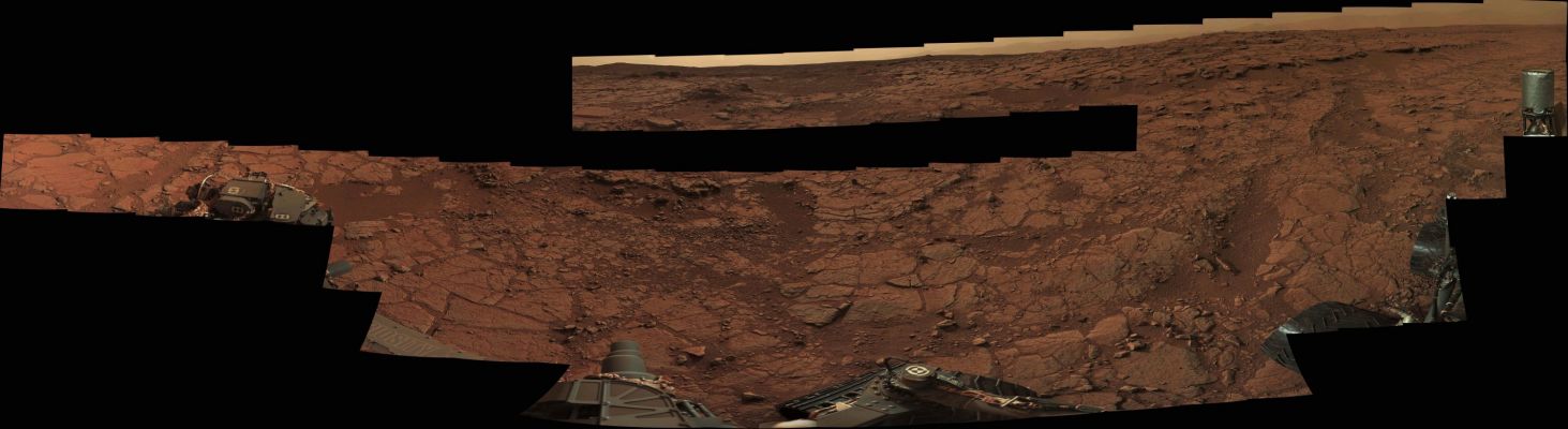 Yellowknife Bay - Sol 137 (an Image-Mosaic in Calibrated Natural Colors; credits for the additional process. and color.: Dr Gianluigi Barca/Lunar Explorer Italia/Italian Planetary Foundation)
nessun commento
Parole chiave: Martian Surface - Gale Crater - Paving and Boulders - Yellowknife Bay