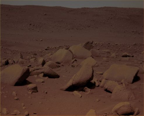 Boulderville - Sol 391 (Absolute Natural Colors; credits for the additional process. and color.: Dr Paolo C. Fienga - Lunexit Team)
nessun commento
Parole chiave: Martian Surface - Boulders