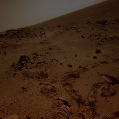 Rover Tracks - Sol 409 (Absolute Natural Colors; credits for the additional process. and color.: Dr Paolo C. Fienga - Lunexit Team)
nessun commento
Parole chiave: Martian Surface - Rover Tracks and Horizon