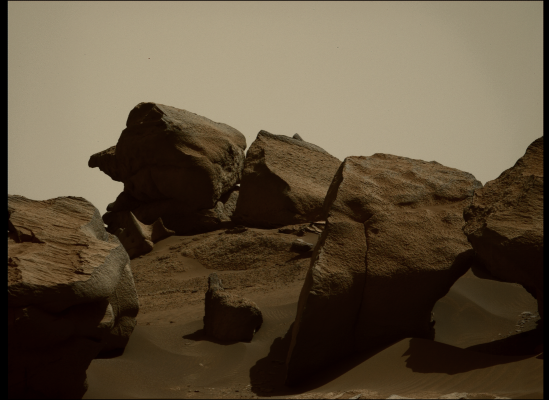 Sol 1009 - Rocks (Natural Colors - Credits for the additional process and color.: Dr Paolo C. Fienga/LXTT/JPL)
Panorama roccioso in Colori Naturali (secondo noi).

Nota: Here's the Image of the Week as voted on by the public. Check out the latest raw images below, and "Like" your favorites. Come back at the beginning of the week to see the public's favorite.

E se questa e' la piu' gradita al Pubblico (ergo quella giudicata piu' bella), figuriamoci le altre (le ho viste tutte: praticamente come un umano daltonico e miope vedrebbe Marte stando in loco...). Tristezza Marziana...
Parole chiave: Martian Surface