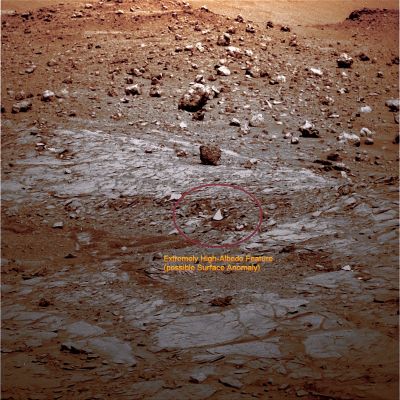 Extremely "High-Albedo" Surface Feature (possible Surface Anomaly; context frame n. 2)
Dimenticavamo: fra il context-frame 1 ed il context-frame 2 esiste un (ovvio) shift prospettico, ma la sensazione (o la "certezza"?!?) che si ricava osservando il dettaglio nei due frames, è che questo... Cambi!

Certo, lo shift prospettico inganna: è vero. 
Però guardate bene e guardate QUANTO cambia il dettaglio... Si direbbe - addirittura - che si tratta di un rilievo diverso: il primo ci fa vedere 4 bei lati; il secondo, invece, ce ne mostra solo 3. Possibile che lo shift sia così eclatante? Guardate e confrontate in due extra-detail mgnf.

Forse stiamo prendendo una svista. Forse.
O forse no. 

Attendiamo Vostri commenti ed insights!
Parole chiave: Martian Surface - Anomalous Surface Feature - The Silver Plate